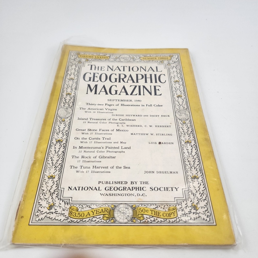 National Geographic Magazine‎ September 1940 No Insert